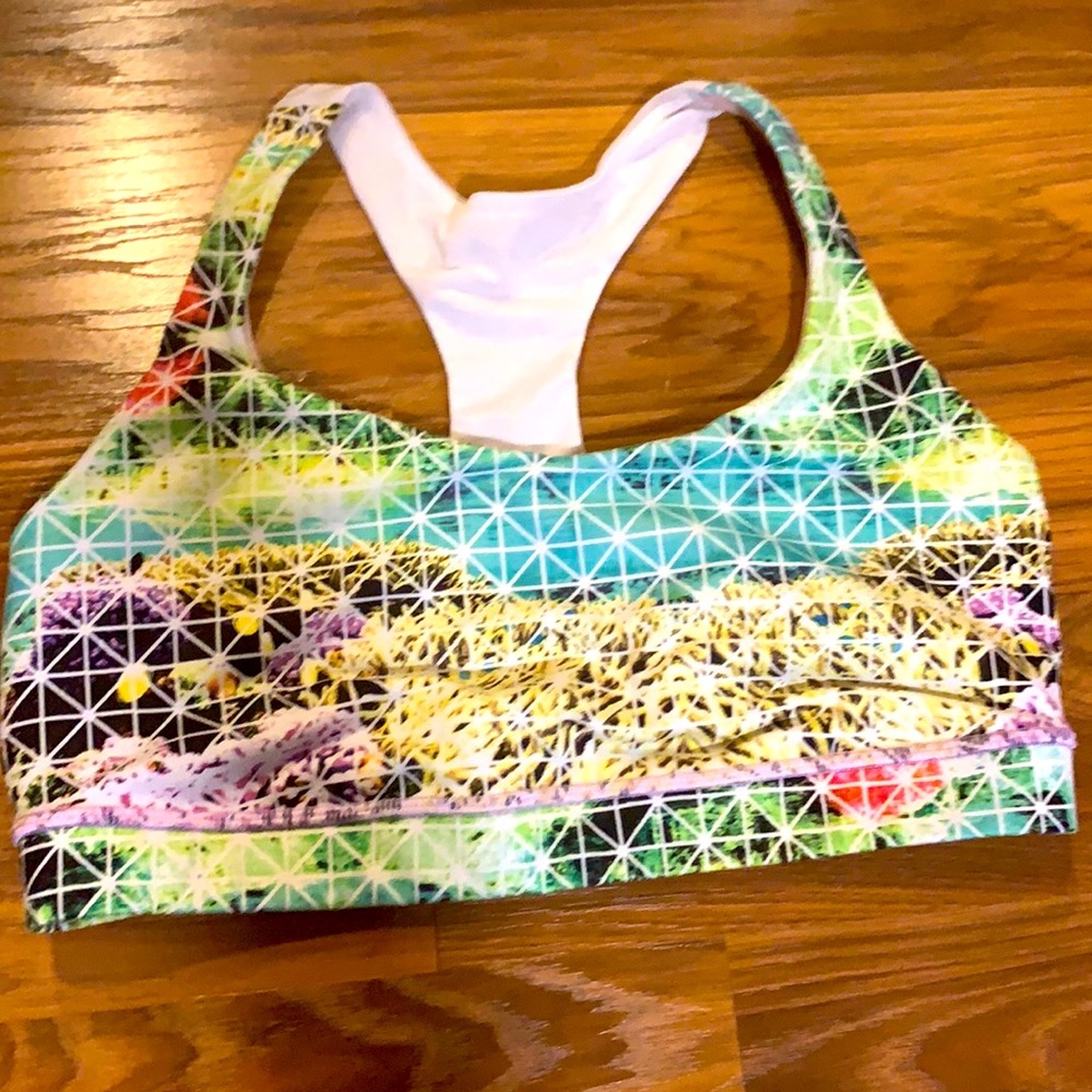 Lululemon Athletica Paradise Grid Sports Bra Size 10 EUC